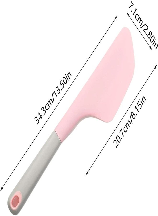 Baskety Silicone Spatula Multipurpose Kitchen Baking Tool for Cake, Cream, Butter & Mixing - Heat-Resistant Silicone Utensil, Light Pink (Pack of 2) - Image 2
